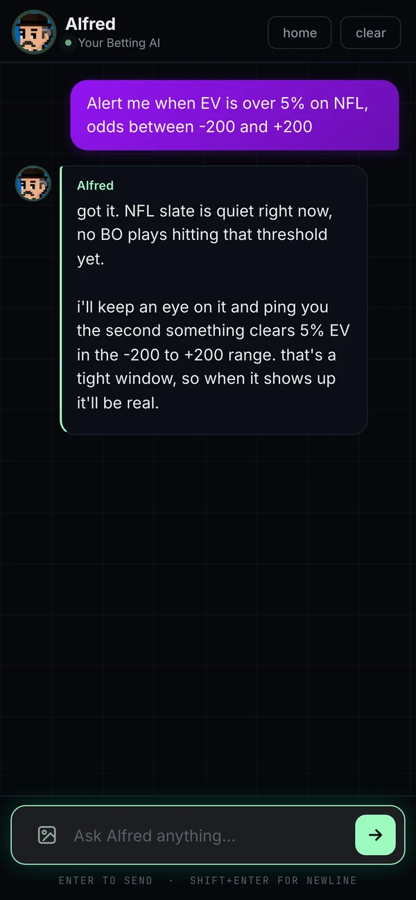 Alfred, the betting AI
